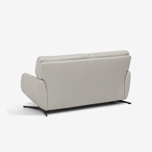 大塚家具 [2.5人掛] ドイツ製ソファ「ハーゲン」 総革張りライトグレー