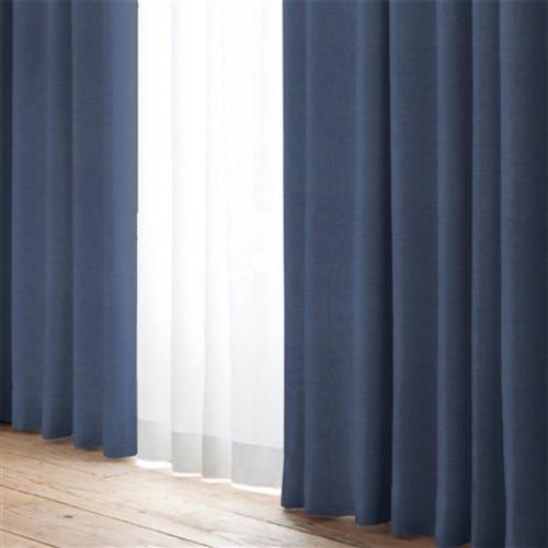新品未使用 遮光性二重カーテン100x200 cm2組4枚 100X200]遮光4枚セットカーテン 「YDD STAND 4P 」4枚入ネイビー遮光率