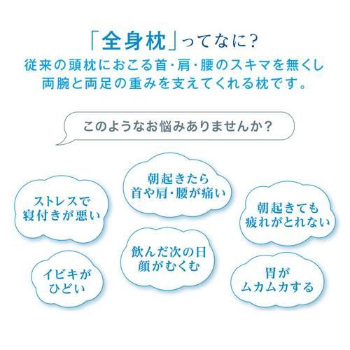 MOGU モグ  雲にのる夢枕(本体・カバーセット) MGY 横560mm×縦1100mm×奥行200mm ミストグレーの画像