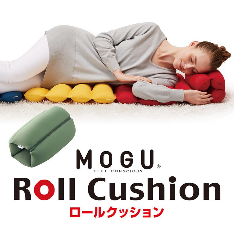 【期間限定特別価格 7/7まで】MOGU モグ  ロールクッション OGN オリーブ 横350mm×縦280mm×奥行160mm｜best-denki｜02