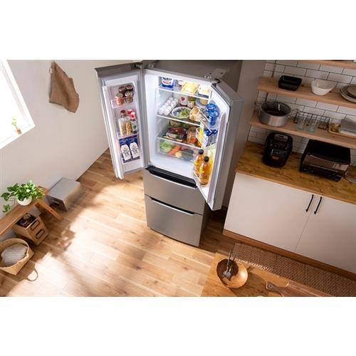 アイリスオーヤマ IRSN-32A 3ドア冷蔵庫 (320L・両開き) シルバー