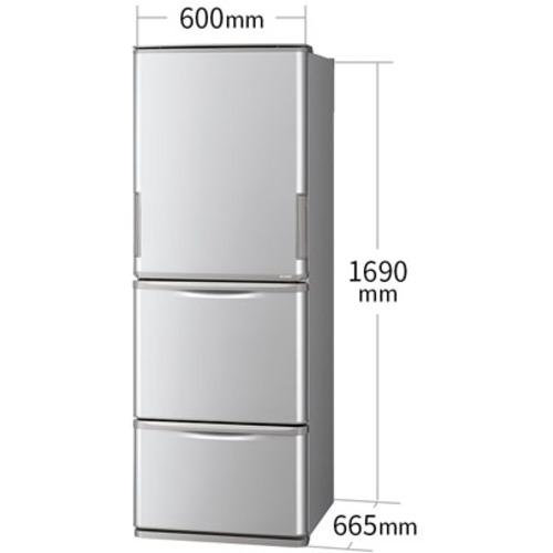 美品 【無料長期保証】シャープ SJW358K 3ドア冷蔵庫 350L S 【DGJ1682516763】(58880円)