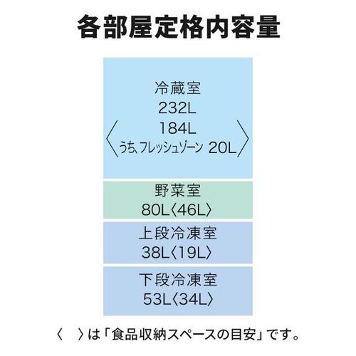 三菱電機 冷蔵庫 403L 右開き 4ドア 幅60cm スリムタイプ 氷点下