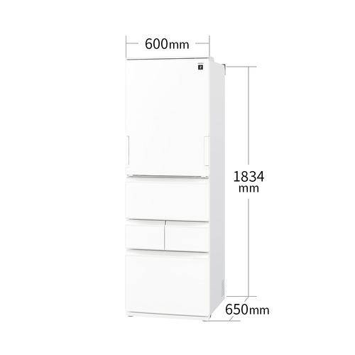 無料長期保証】シャープ 冷蔵庫 408L 5ドア 幅60cm どっちもドア