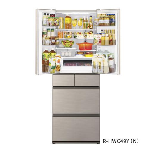 無料長期保証】日立 冷蔵庫 485L 観音開き 6ドア 幅65cm まんなか3段大