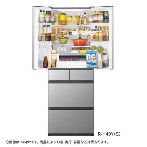 無料長期保証】日立 冷蔵庫 485L 観音開き 6ドア 幅65cm まんなか3段大
