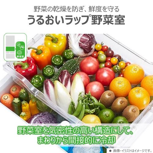 東芝 冷蔵庫 411L 左開き 5ドア 幅60cm 野菜室がまんなか 一気冷凍