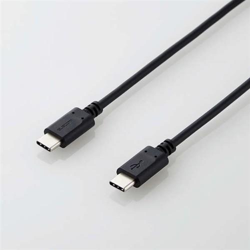 エレコム MPA-CC10PNBK USB2.0ケーブル(C-C、PD対応) 1.0m ブラック｜best-denki