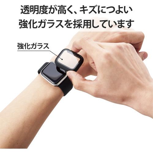 エレコム AW-40CSPCGBK Apple Watch 40mm フルカバーケース ガラス ブラック｜best-denki｜03