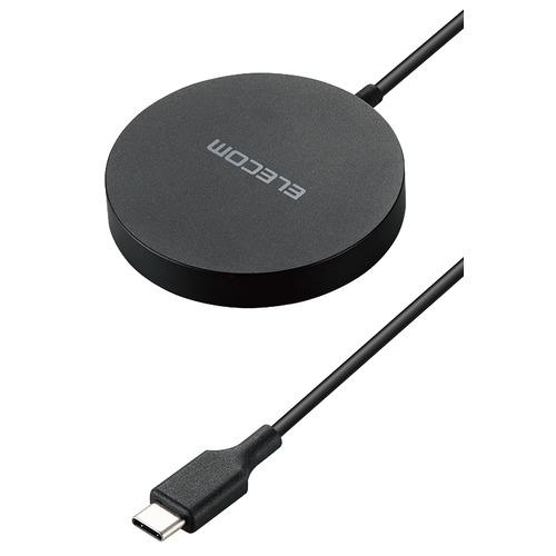 エレコム W-MA04BK マグネットQi2規格対応ワイヤレス充電器(15W・卓上 