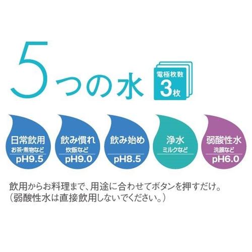 パナソニック TK-AS47-H アルカリイオン整水器 ライトグレー TKAS47