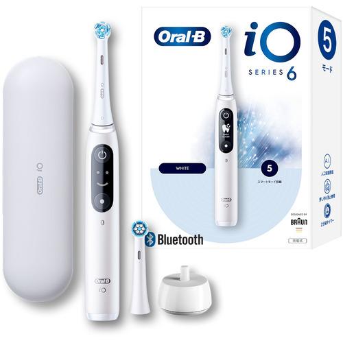 Oral-B iOシリーズ 6 ホワイト 本体プラス替え1セット ブラウン iOM62I61KWT オーラルB iO6 充電式 電動歯ブラシ ホワイト