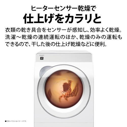 シャープ ドラム式洗濯機 右開き 洗濯11.0kg 乾燥6.0kg 幅64cm 自動お