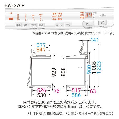 日立 全自動洗濯機 上開き 洗濯7kg 衣類長もち 高濃度洗浄 自動槽洗い