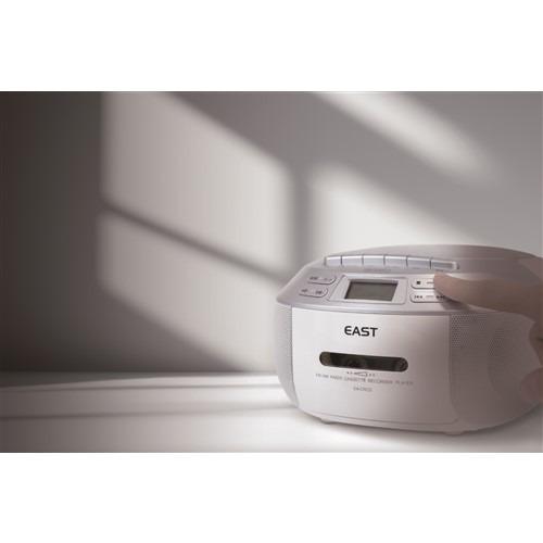EAST CD-39-W AM/FMステレオ CDラジカセ ホワイト ラジオ アズマ EACRCD CDラジカセ EAST AM／FMラジオ対応 ホワイト : ベスト
