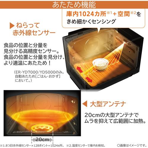 A7人気シール帳 東芝 ER-YD5000(W) オーブンレンジ 石窯ドーム 30L グランホワイト ERYD5000(W) 【J1493680403】(52272円)