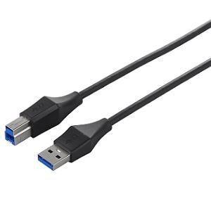 ユニバーサルコネクター USB3.0 A to B スリムケーブル 1m ブラック｜best-denki
