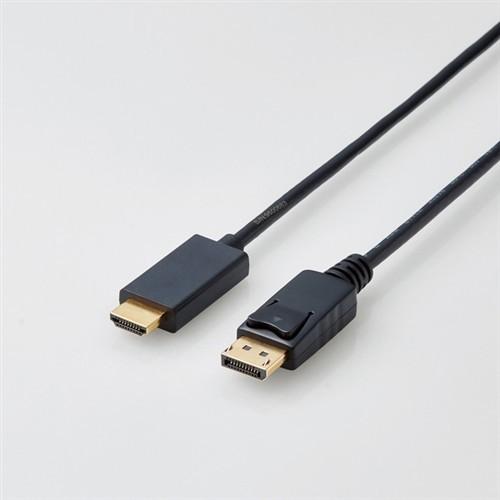 【推奨品】エレコム CAC-DPHDMI10BK DisplayPort用HDMI変換ケーブル 1.0m｜best-denki