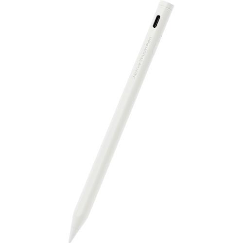 エレコム P-TPACSTAP02WH タッチペン 充電式 スタイラスペン 極細 ペン