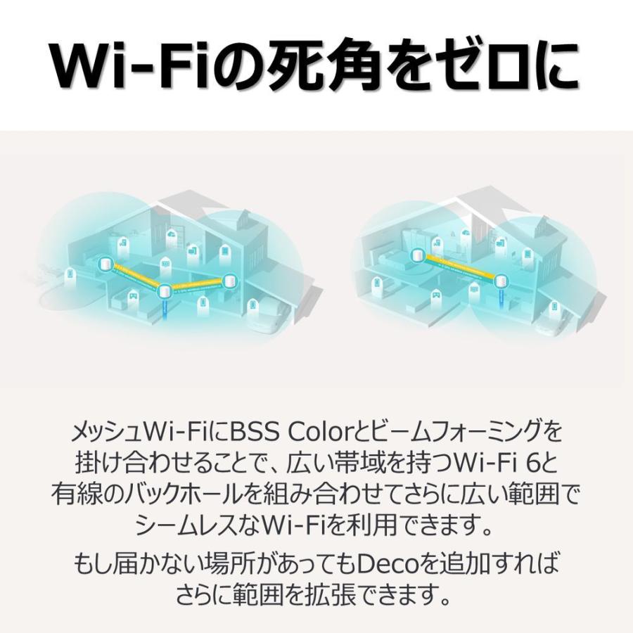 TP-Link ティーピーリンク Deco X20 2P AX1800 Wi-Fi 6メッシュWi-Fiシステム 3年保証 DECO X20 2P｜best-denki｜04