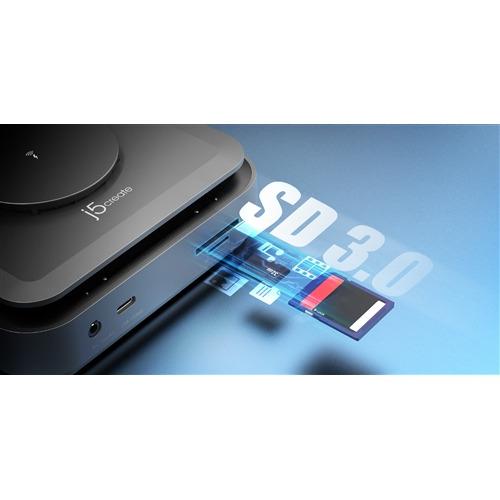 j5create JCD3199 15W磁力ワイヤレス充電パッド搭載デュアルHDMI