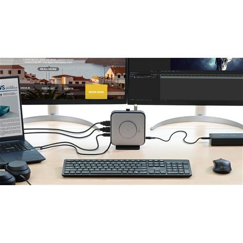 j5create JCD3199 15W磁力ワイヤレス充電パッド搭載デュアルHDMI