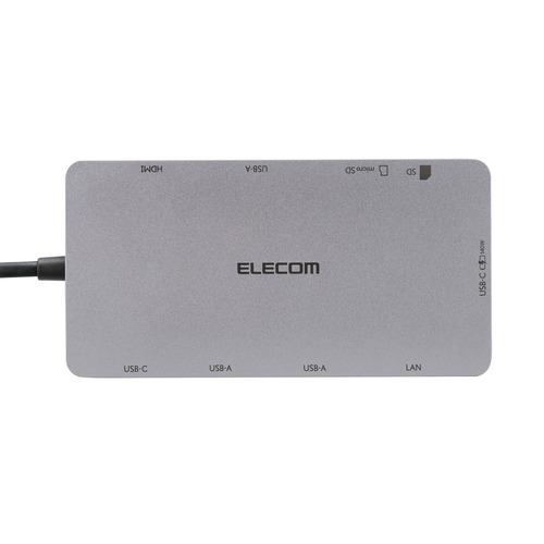 エレコム DST-090BP1SV USB Type-C ドッキングステーション 9-in-1 4K