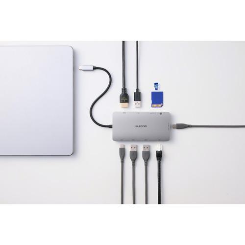 エレコム DST-090BP1SV USB Type-C ドッキングステーション 9-in-1 4K