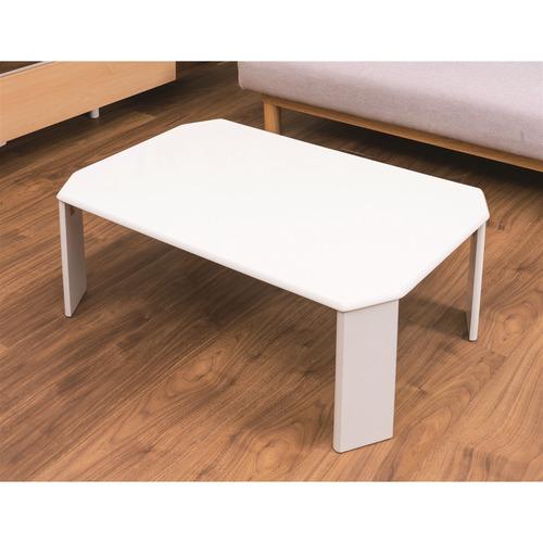 幅75]ローテーブル 折りたたみ収納 UV塗装 幅75x奥行50x高さ32cm