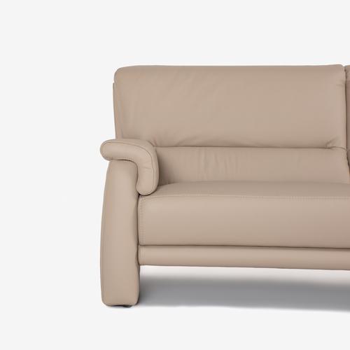 大塚家具 [3人掛] ドイツ製ソファ「ベルク」本革 総革張り#24 トープ色
