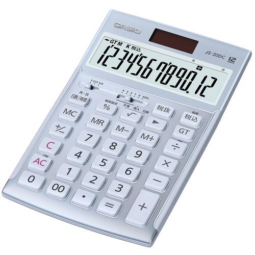 カシオ計算機 JS20DCBUN 本格実務電卓(ジャストタイプ) 12桁 ブルー