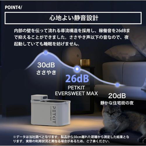 PETKIT P4115 EVERSWEET MAX ペット用給水器 ホワイト : ベスト電器