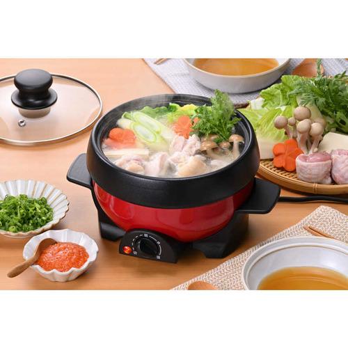 アビテラックス 電気グリル鍋 レッド -R ［プレート2枚］ APN10G