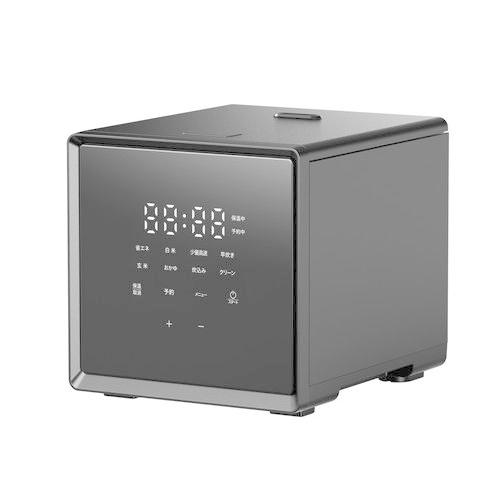 YAMAZEN NEJS-025CM キューブ型マイコン炊飯器 2合炊き ブラック