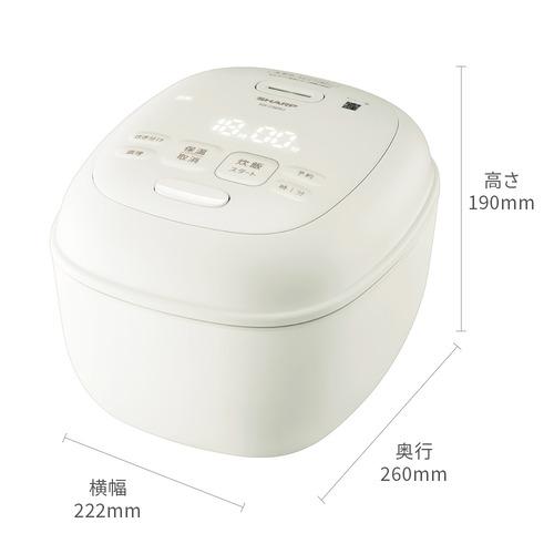 シャープ KSCS05J ジャー炊飯器 3mm厚釜＆球面炊き 3合炊き ホワイト