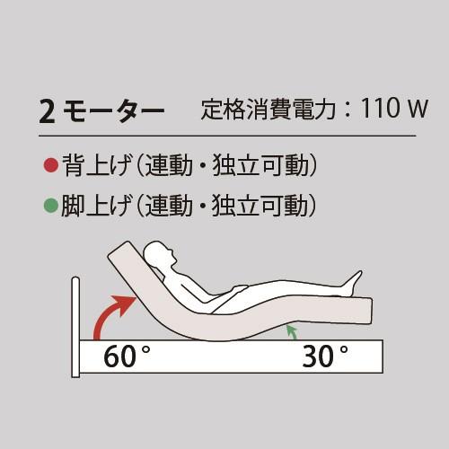 [シングル]フランスベッド 電動ベッドフレームUD102CLGRXKDAIOTSダーク_3