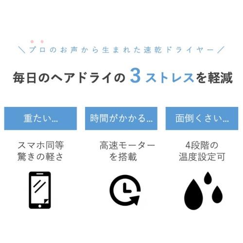 next innovation HJ-H106 ハイパワードライヤー kaze pro 4段階の温度