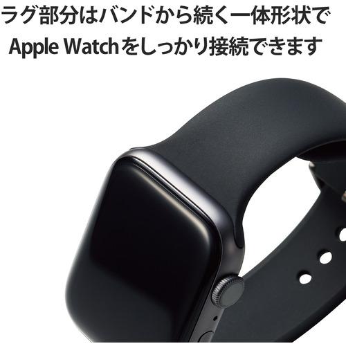 エレコム AW-45BDSCLBK Apple Watch用Lサイズシリコンバンド [ 49mm 45mm 44mm 42mm ] シリコン ロングサイズ ブラック AW45BDSCLBK｜best-denki｜06