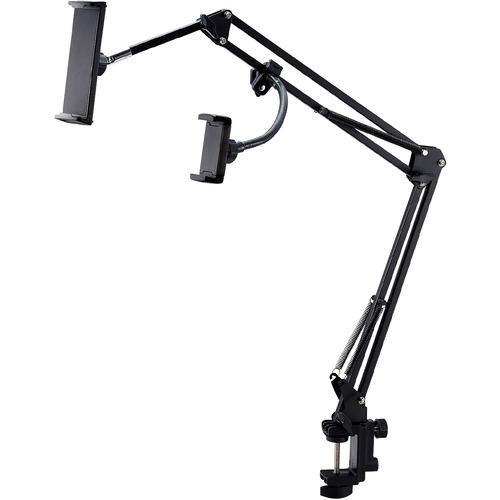 エレコム TB-DSZARM2BK タブレットスマホスタンド 2台設置可能 長さ