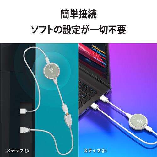 j5 create JVAW75 4K ワイヤレス HDMIエクステンダー ホワイト／グレー