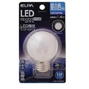 ELPA LDG1N-G-G270 LED電球 「ミニボールG50形」(昼白色・口金E26)｜best-denki