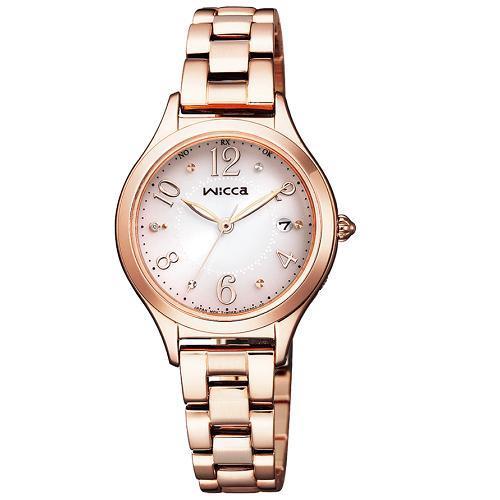 シチズン KS1-261-91 Wicca ウィッカ ソーラーテック電波時計 HAPPY