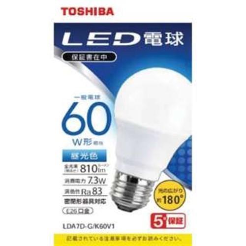 東芝 LDA7D-G／K60V1 LED電球 広配光 昼光色 60Ｗ形相当｜best-denki