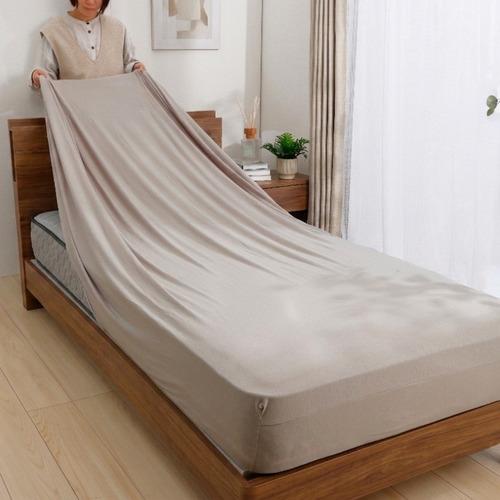 [ダブル]By IDC ヤマダ×大塚家具 ズレにくいベッドパッド3点パック 速乾タイプ 140×195cm ボックスシーツ2枚 ゴムなし_4