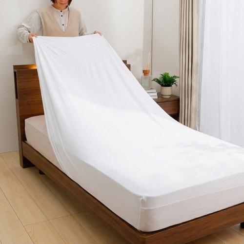 [ダブル]By IDC ヤマダ×大塚家具 ズレにくいベッドパッド3点パック 速乾タイプ 140×195cm ボックスシーツ2枚 ゴムなし_5
