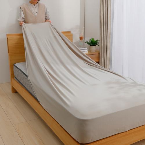 [セミダブル]By IDC ヤマダ×大塚家具 ズレにくいベッドパッド3点パック ウール調湿タイプ 122×195cm ボックスシーツ2枚 ゴムなし_4