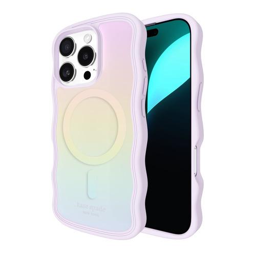 【ケイトスペード】Magsafe対応 iPhone16ケース ピンク/クリア iPhone 16 Pro Max Kate Spade ケイトスペード Wavy - MagSafe