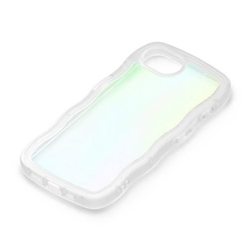 PGA PG-25KWPT03AR iPhone 16e用 ウェーブケース オーロラ