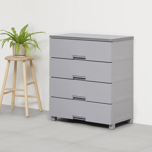 【期間限定大特価】天馬 Fits フィッツチェスト 7504 幅75cm 4段 ロック付き スムーズな引出し 収納 タンス 完成品 グレー（Yahoo!・ベスト電器Yahoo!店）