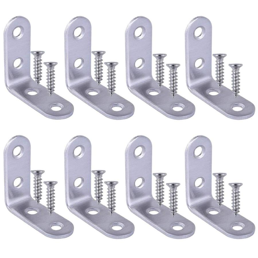 BronaGrand 10個入り 40×40mm ステンレス鋼 90度 直角ブラケット L字型 アングルブラケット 家具ファスナー ネジ付き お気にいる BronaGrand 10個入り 40×40mm ステンレス鋼 90度 直角ブラケット L字型 アングルブラケット 家具ファスナー ネジ付き お気にいる